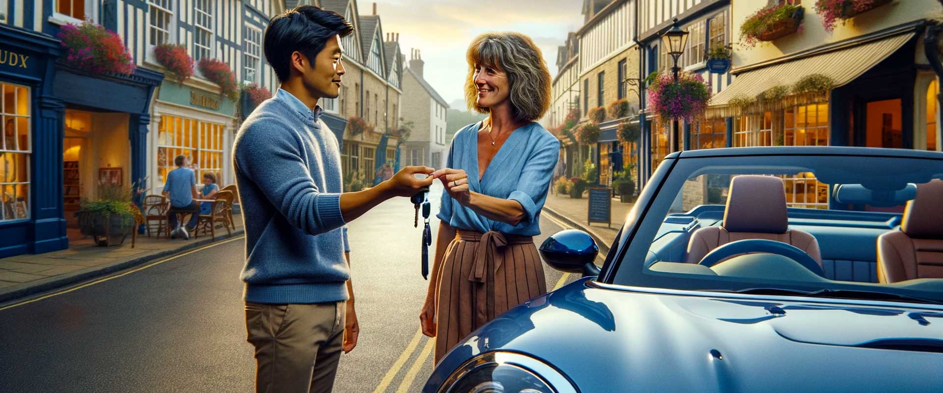 Couple with temporary car insurance